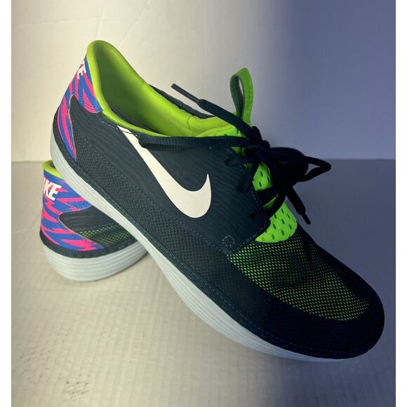 Nike Men’s Solarsoft Moccasin Green /Blue Size 11 Athletic Sports Beach ￼￼ - Picture 3 of 8